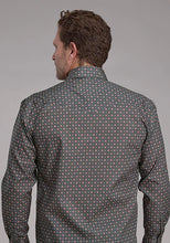 Load image into Gallery viewer, Roper 2243 Garnet Foulard (Grey) - Men's Western Shirt
