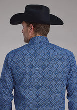 Load image into Gallery viewer, Roper Deep Cobalt Saphire Ornamental (Blue) - Men's Western Shirt
