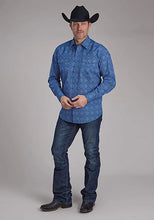 Load image into Gallery viewer, Roper Deep Cobalt Saphire Ornamental (Blue) - Men's Western Shirt
