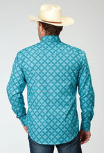Load image into Gallery viewer, Roper 1937 Lake Medallion (Turquoise) - Men's Western Shirt
