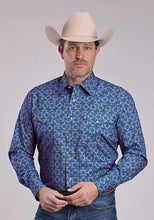 Load image into Gallery viewer, Roper 2883 Ornamental Paisley (Blue) - Men's Western Shirt
