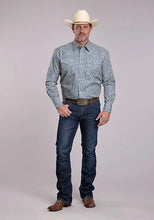 Load image into Gallery viewer, Roper 2884 Line Paisley (Blue) - Men's Western Shirt
