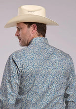 Load image into Gallery viewer, Roper 2884 Line Paisley (Blue) - Men's Western Shirt
