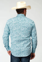 Load image into Gallery viewer, Roper 1944 Stretch Paisley (Teal) - Men's Western Shirt
