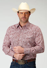 Load image into Gallery viewer, Roper 1944 Stretch Paisley (Red) - Men's Western Shirt
