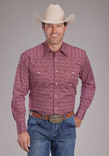 Load image into Gallery viewer, Roper 2386 Stretch Medallion Paisley (Red) - Men's Western Shirt
