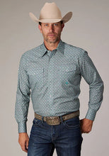 Load image into Gallery viewer, Roper 2019 Silver Spring Foulard (Grey) - Men's Western Shirt
