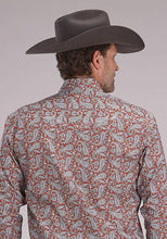 Load image into Gallery viewer, Roper 2499 Clay Paisley (Orange) - Men's Western Shirt
