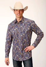 Load image into Gallery viewer, Roper Plum Ridge Royal Paisley (Plum) - Men's Western Shirt
