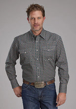 Load image into Gallery viewer, Roper Oak Forest Acorn Foulard (Brown) - Men's Western Shirt
