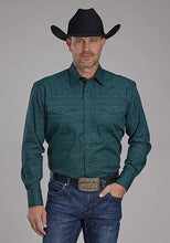 Load image into Gallery viewer, Roper Oak Forest Vintage Paisley (Green) - Men's Western Shirt
