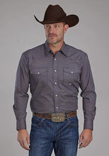 Load image into Gallery viewer, Roper Fall River Diamond Eye (Blue) - Men's Western Shirt
