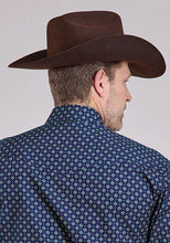 Load image into Gallery viewer, Roper 2584 Pinwheel Foulard (Blue) - Men's Western Shirt

