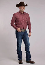Load image into Gallery viewer, Roper 3089 Maple Foulard (Red) - Men's Western Shirt
