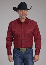 Load image into Gallery viewer, Roper 2163 Stretch Diamond Print (Red) - Men's Western Shirt
