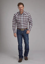 Load image into Gallery viewer, Roper 2164 Stretch Plaid (Brown) - Men's Western Shirt

