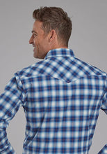 Load image into Gallery viewer, Roper 2164 Stretch Plaid (Blue) - Men's Western Shirt
