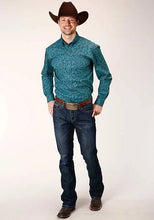 Load image into Gallery viewer, Roper 1377 Agave Paisley (Blue) - Men's Western Shirt
