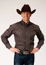 Load image into Gallery viewer, Roper 1839 Diamond Medallion (Brown) - Men's Western Shirt
