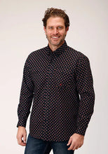 Load image into Gallery viewer, Roper 1846 Cottage Foulard (Black) - Men's Western Shirt
