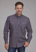 Load image into Gallery viewer, Roper 2157 Diamond Eye Geo (Blue) - Men's Western Shirt
