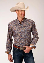 Load image into Gallery viewer, Roper 00996 Country Paisley (Blue) - Men's Western Shirt
