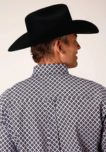 Load image into Gallery viewer, Roper 1666 Tile Foulard (Black) - Men's Western Shirt
