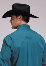 Load image into Gallery viewer, Roper 3242 Black Snaps (Teal) - Men's Western Shirt
