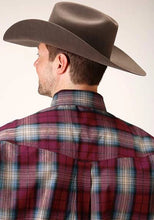 Load image into Gallery viewer, Roper 1372 Plaid (Wine) - Men's Western Shirt
