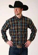 Load image into Gallery viewer, Roper 1375 Plaid (Chocolate) - Men's Western Shirt
