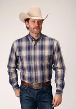 Load image into Gallery viewer, Roper 1842 Ranch Plaid (Blue) - Men's Western Shirt
