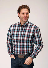 Load image into Gallery viewer, Roper 1843 West Plaid (Blue) - Men's Western Shirt
