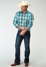 Load image into Gallery viewer, Roper 1939 Waters Edge Plaid (Blue) - Men's Western Shirt

