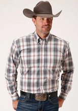 Load image into Gallery viewer, Roper 1457 Smokey Plaid (Grey) - Men's Western Shirt
