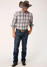 Load image into Gallery viewer, Roper 1457 Smokey Plaid (Grey) - Men's Western Shirt
