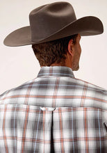 Load image into Gallery viewer, Roper 1457 Smokey Plaid (Grey) - Men's Western Shirt
