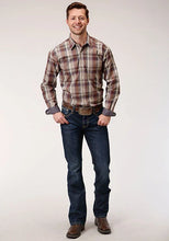 Load image into Gallery viewer, Roper 1229 Cider Plaid (Brown) - Men's Western Shirt
