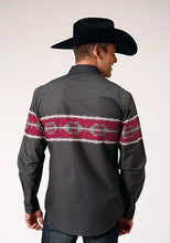 Load image into Gallery viewer, Roper 1812 Aztec Border (Black) - Men's Western Shirt
