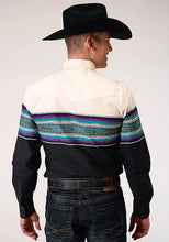 Load image into Gallery viewer, Roper 1296 Serape Border (Black) - Men's Western Shirt
