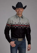 Load image into Gallery viewer, Roper 2118 Ombre Aztec (Black) - Men's Western Shirt
