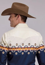 Load image into Gallery viewer, Roper 3056 Ombre Aztec (Navy) - Men's Western Shirt
