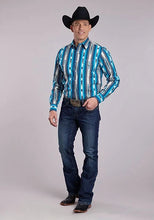 Load image into Gallery viewer, Roper 2843 Deadstock Stripe (Blue) - Men's Western Shirt
