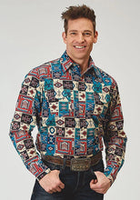 Load image into Gallery viewer, Roper 1909 Vintage Patchwork Print (Multi) - Men's Western Shirt
