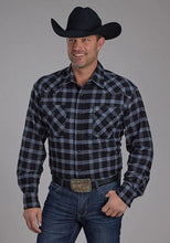 Load image into Gallery viewer, Roper 2205 Flannel (Black) - Men's Western Shirt
