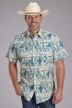 Load image into Gallery viewer, Roper 2348 Tropical Resort (Tan) - Men's Short Sleeve Shirt
