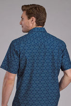 Load image into Gallery viewer, Roper 2350 Diamond Print (Blue) - Men's Short Sleeve Shirt

