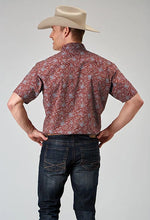 Load image into Gallery viewer, Roper 1896 Vintage Paisley (Red) - Men's Short Sleeve Shirt
