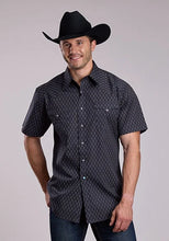 Load image into Gallery viewer, Roper 2831 Aztec Print (Grey) - Men's Short Sleeve Western Shirt
