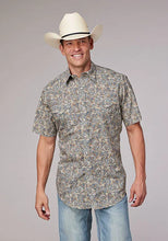 Load image into Gallery viewer, Roper 2009 Sketchy Paisley Print (Brown) - Men's Short Sleeve Shirt
