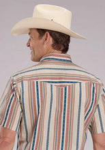 Load image into Gallery viewer, Roper 2469 Southwest Stripe (Tan) - Men's Short Sleeve Shirt
